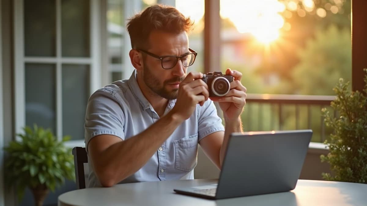 A homeowner adjusting privacy and app permission settings on a smartphone that controls smart home devices
